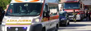 Carabinieri, Vigili del fuoco, Ambulanza