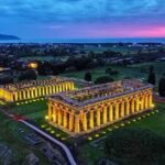 Templi di Paestum di notte