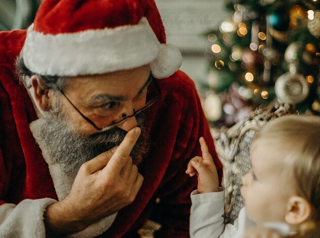 Babbo Natale e bambina