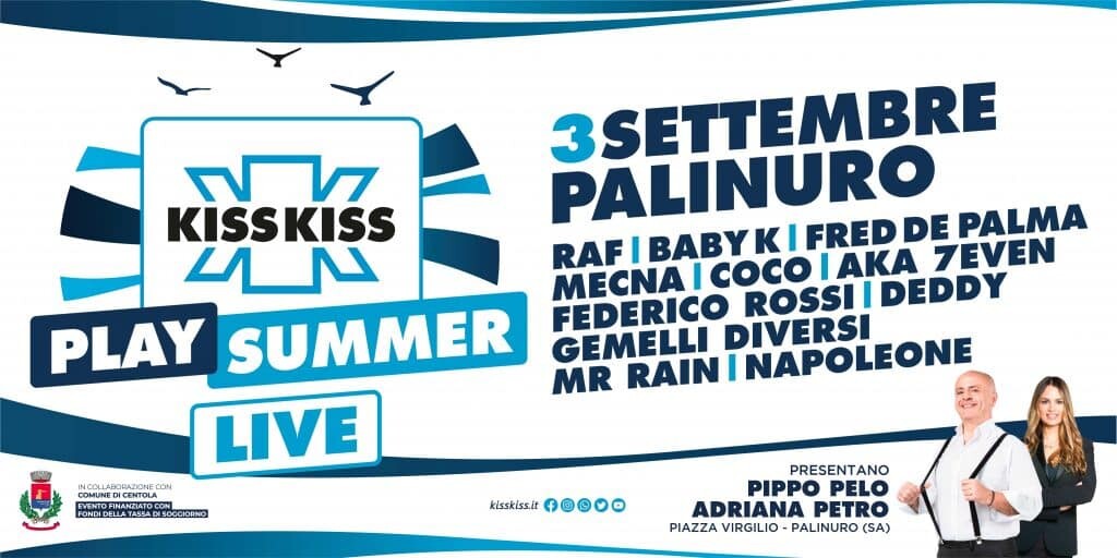 Locandina Kiss Kiss Play Summer Live Palinuro 