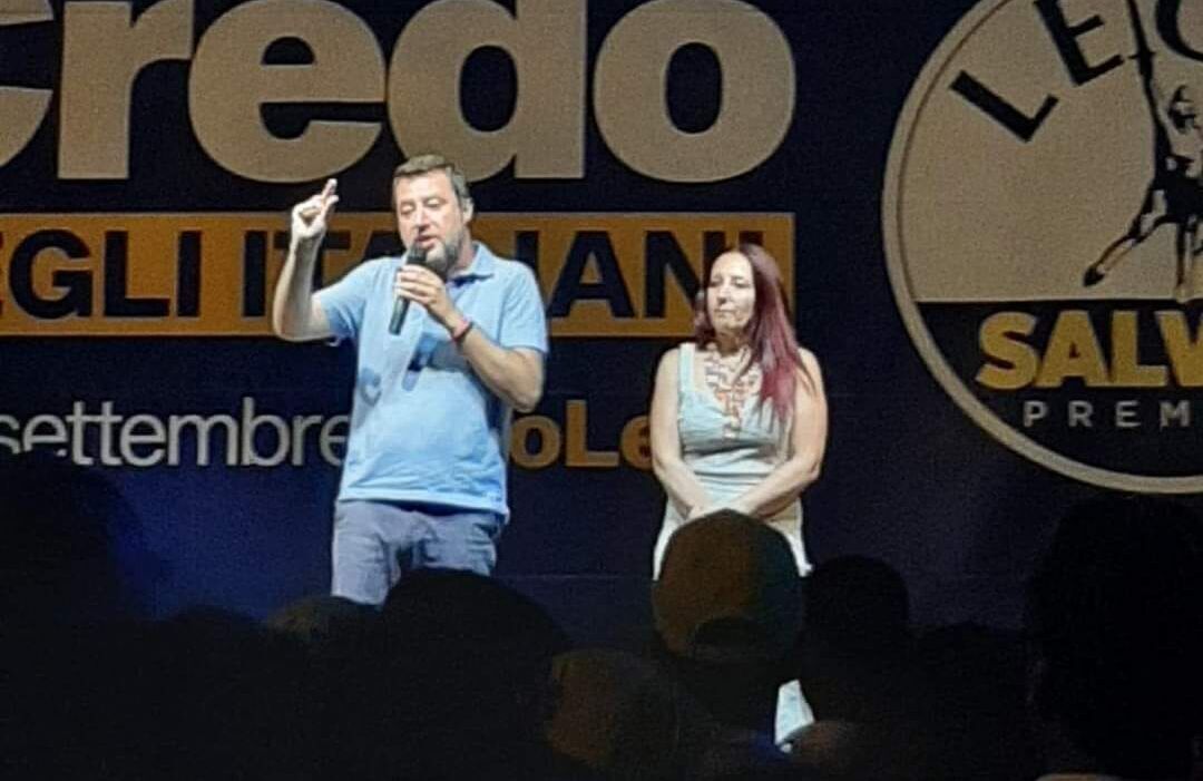 Elena Anna Gerardo con Matteo Salvini