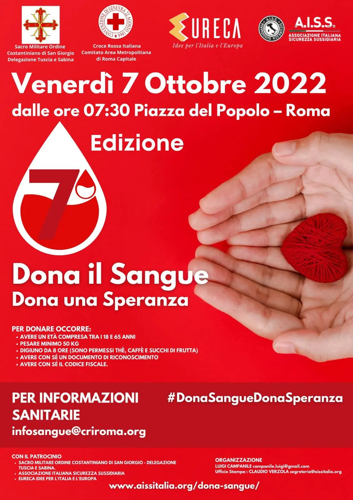 Locandina donazione sangue