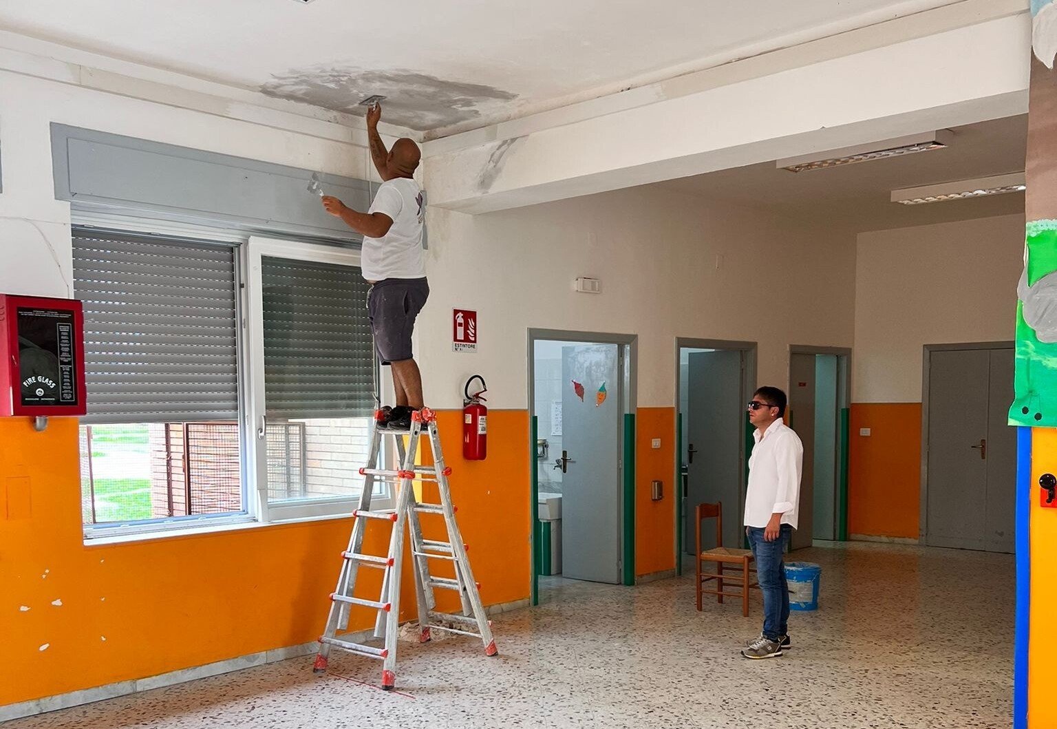 Lavori nella scuola di Serre