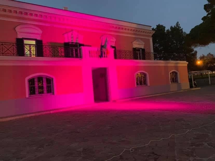 Villa Matarazzo illuminata di rosa