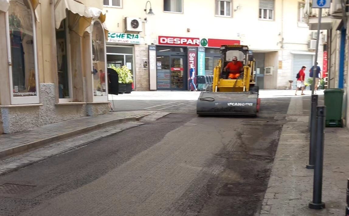 Lavori Agropoli in via Mazzini