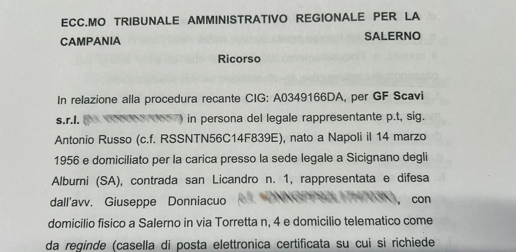 Ricorso Montecorice