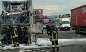 Incendio autostrada