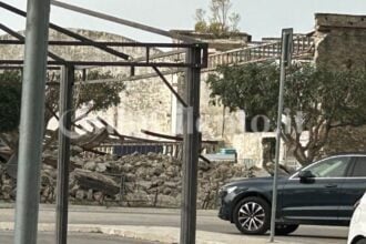 Capaccio muro caduto