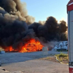 Incendio ecoballe Persano