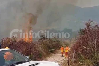Incendio Centola, località Laccio