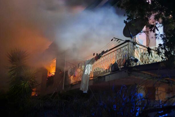 Canna fumaria a fuoco