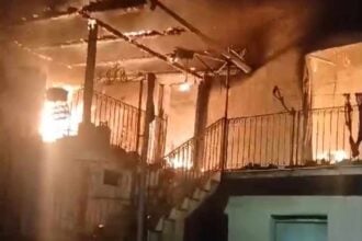 Villa Littorio, incendio abitazione