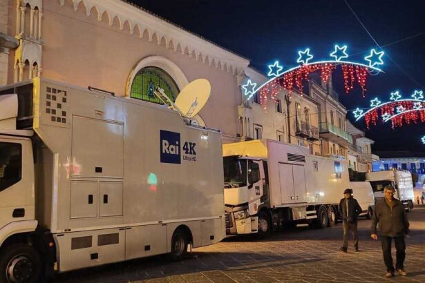 Teggiano, troupe Rai