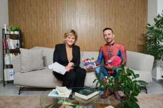 Serena con Spiderman