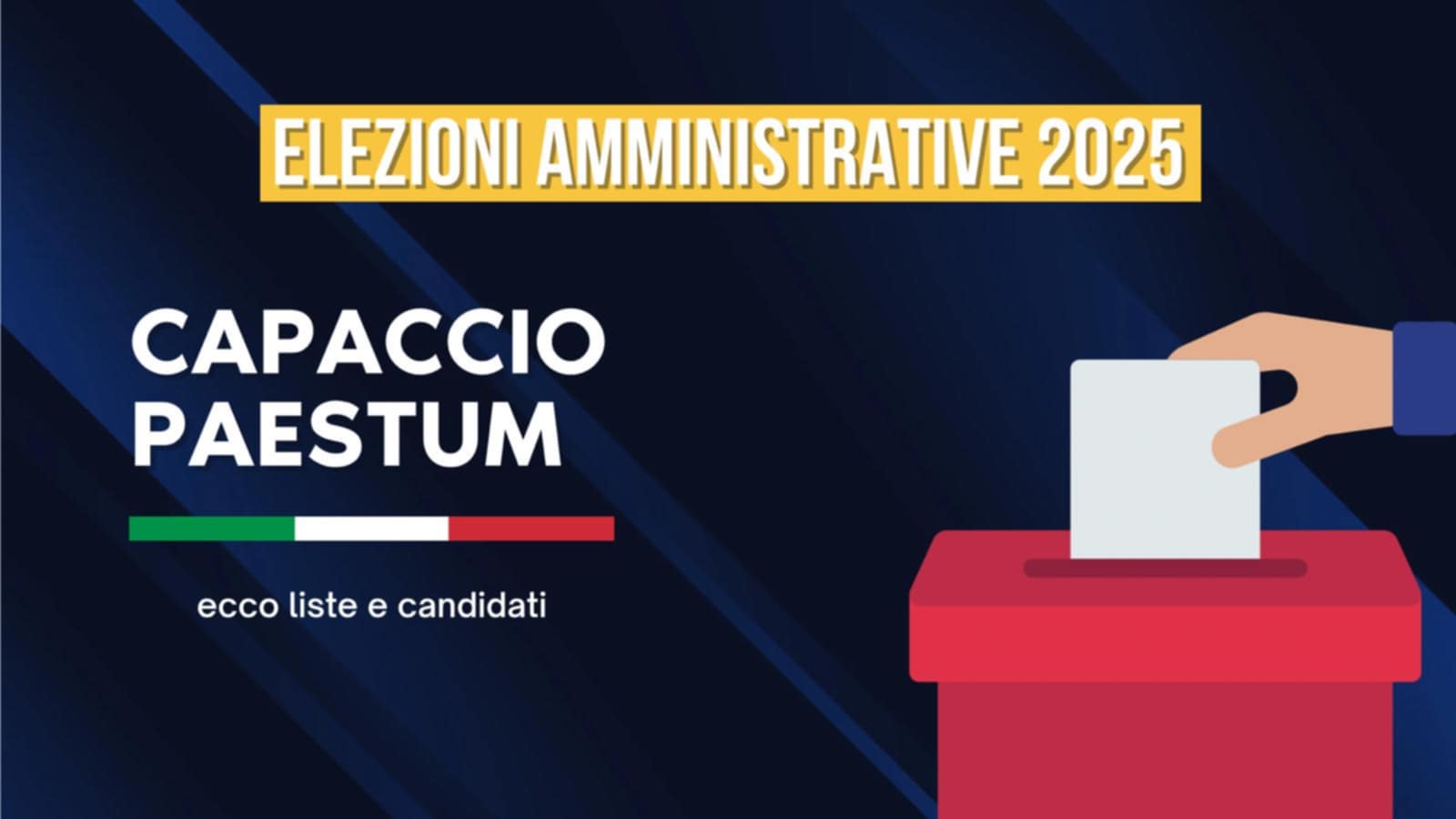 Elezioni 2025, liste e candidati Capaccio Paestum