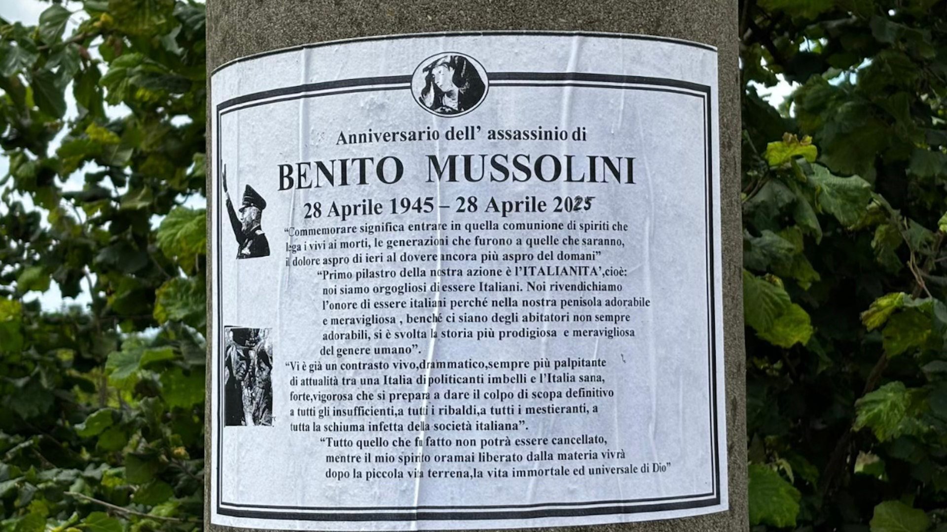 Manifesto Benito Mussolini