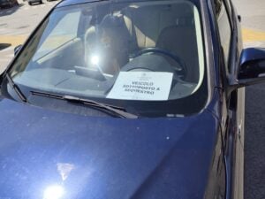 Veicolo sequestrato