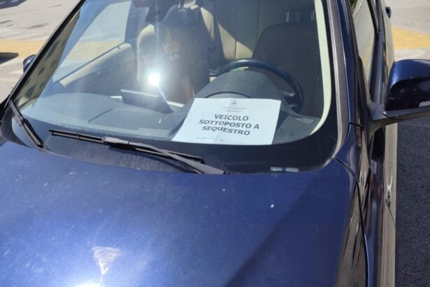 Veicolo sequestrato