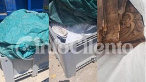 Pollica, bare abbandonate isola ecologica