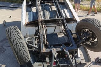 Teggiano, jeep ribaltata