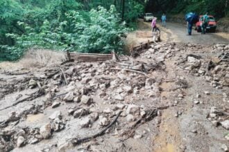 Vallo di Diano, frana sul Monte Carmelo