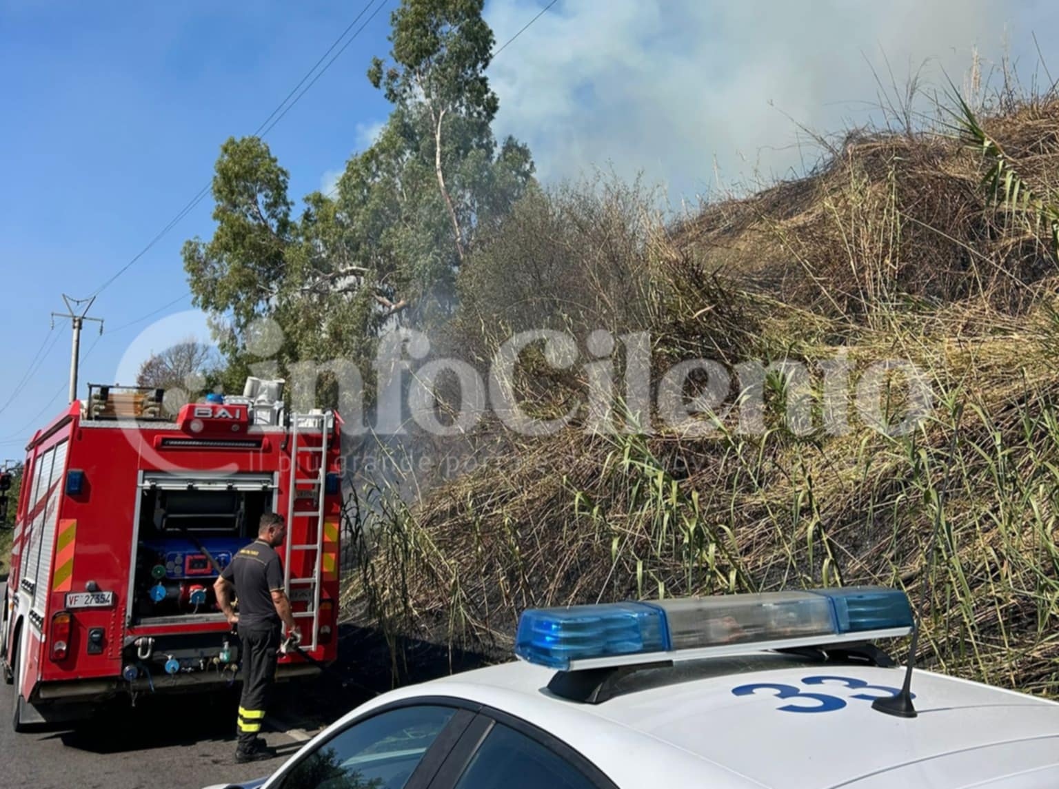 Eboli, incendio