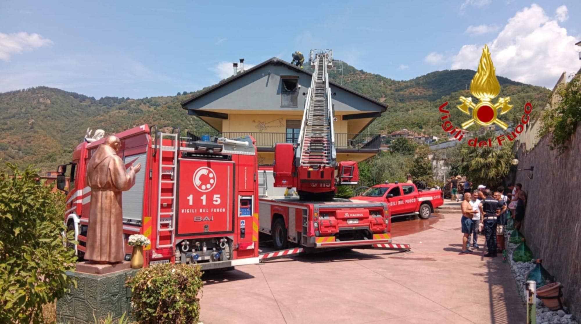 Olevano sul Tusciano, incendio