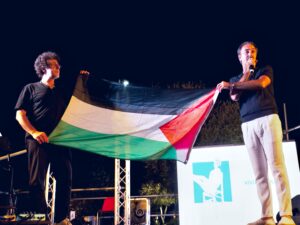 Max Gazzè e Stefano Pisani, bandiera Gaza