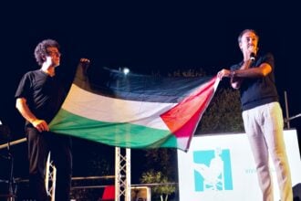 Max Gazzè e Stefano Pisani, bandiera Gaza