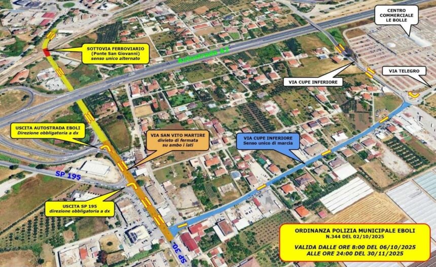 Eboli, mappa città