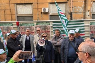 Protesta pensionati Salerno