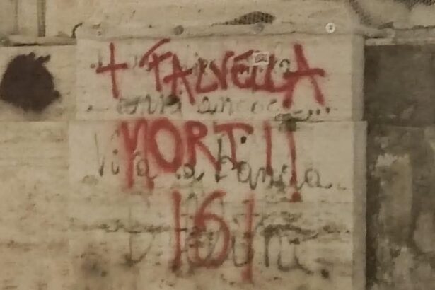 Salerno, scritte contro Falvella