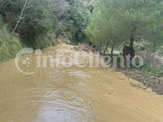 Strada provinciale 77 allagata