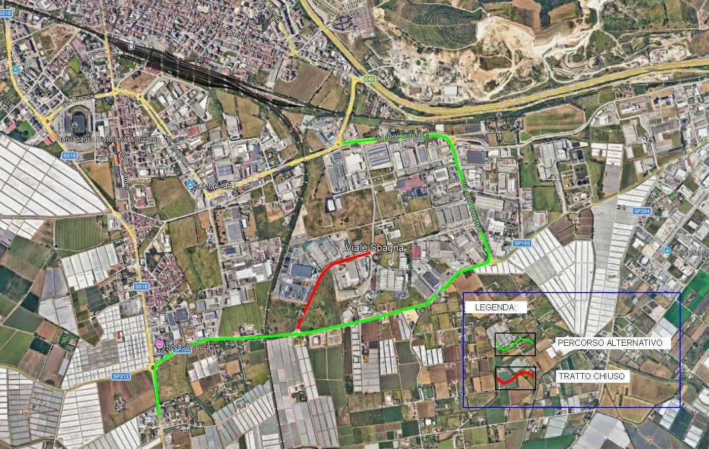 Battipaglia, piantina zona industriale