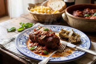 Braciola con carciofi