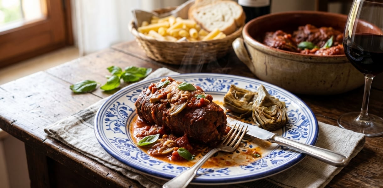 Braciola con carciofi