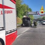 Incendio autocarro Baronissi