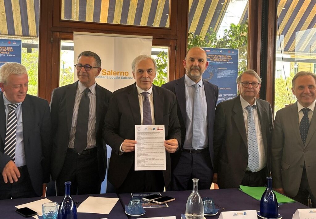 Asl Salerno, firmato protocollo sanità del Mezzogiorno