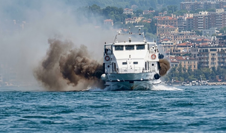 Incendio traghetto Salerno