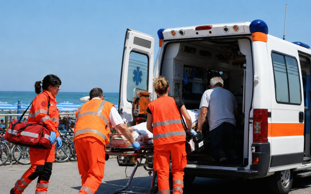 Ambulanza in spiaggia