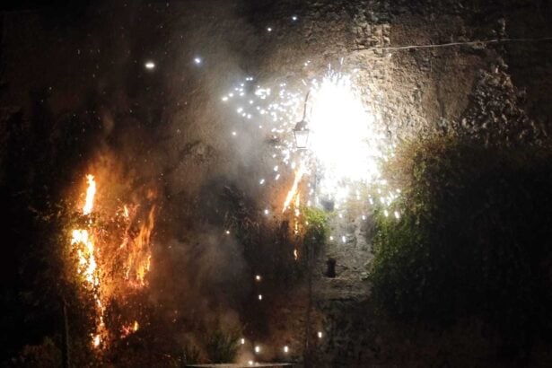 Incendio lampione Eboli