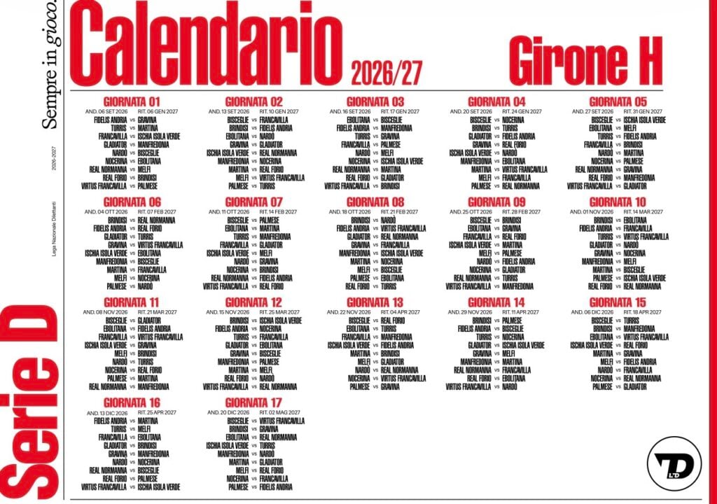 Serie D 2026/27: il cammino della Gelbison ed Ebolitana. Ecco i calendari