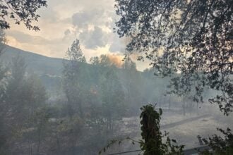 Incendio a Campagna, fiamme in via San Vito Inferiore: salve le case