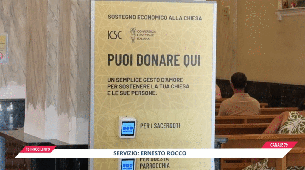 Offerte in chiesa con il POS: a Vallo e Agropoli arrivano i totem digitali