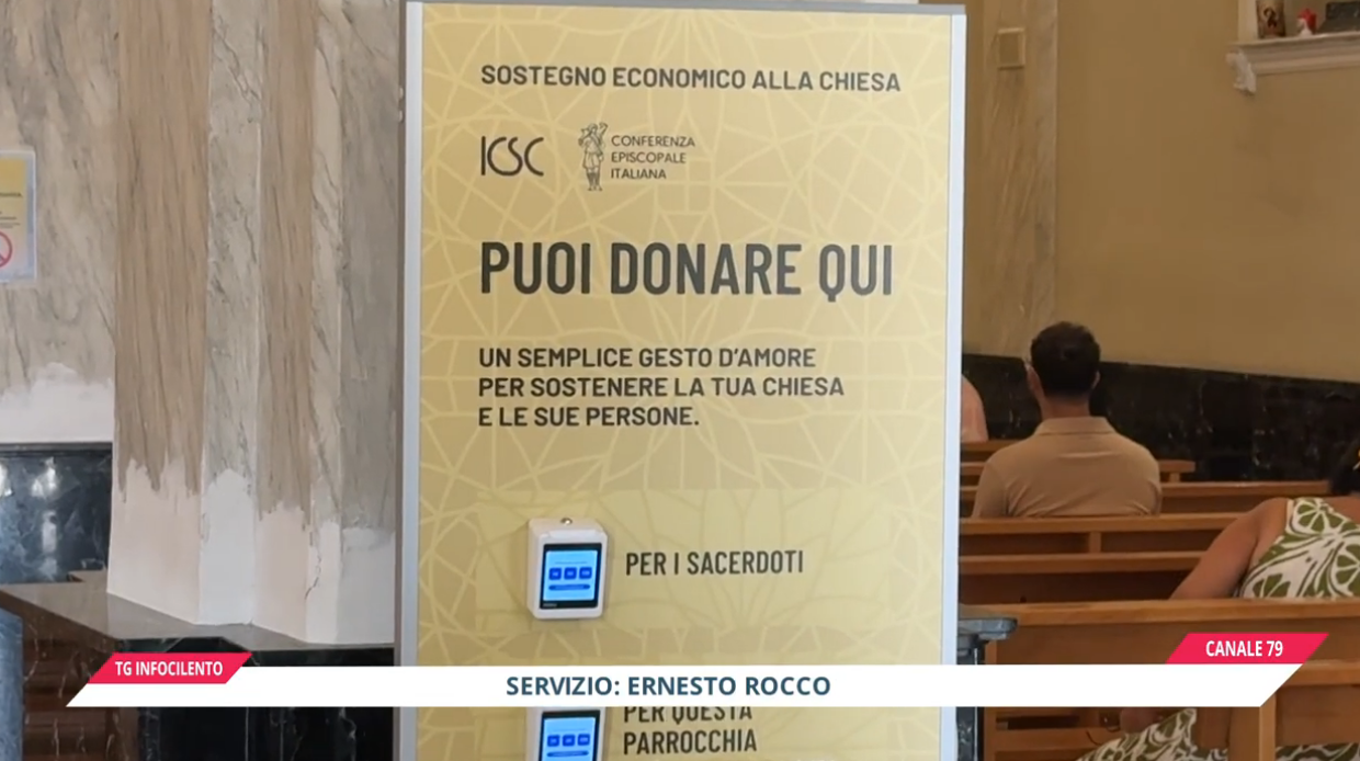 Offerte in chiesa con il POS: a Vallo e Agropoli arrivano i totem digitali