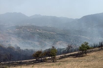 Incendio ad Ascea Marina: focolai riaccesi dal vento, elicottero in azione