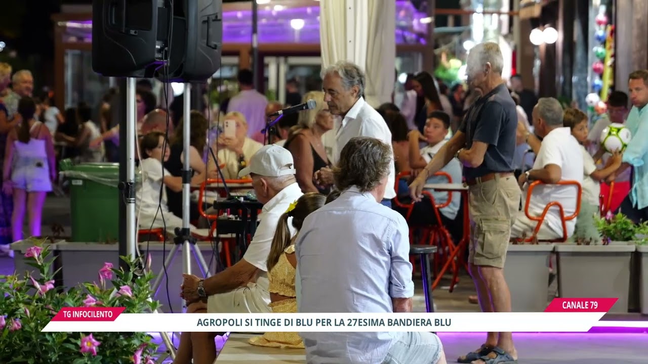 Agropoli celebra la 27esima Bandiera Blu: grande successo per la “Notte Blu” nel centro cittadino