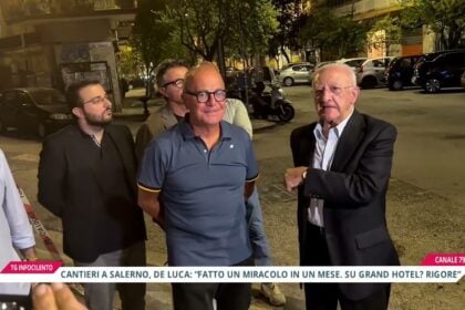 Cantieri a Salerno, De Luca: “Fatto un miracolo in un mese. Su Grand Hotel? Rigore”