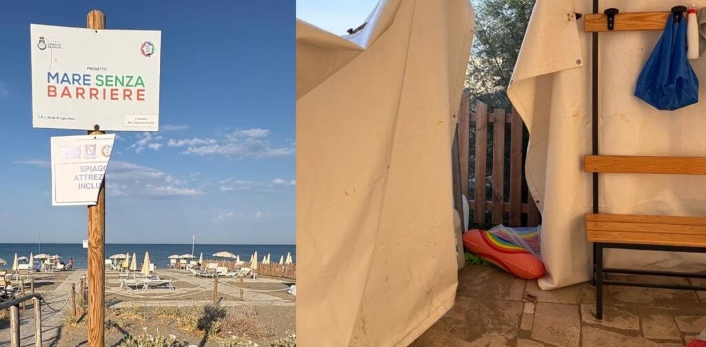 Capaccio Paestum, vandalizzata la spiaggia inclusiva per disabili a Laura