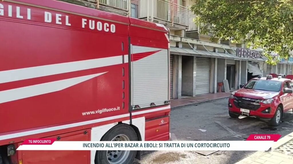 Eboli, incendio all’Iper Bazar: ecco la causa del rogo